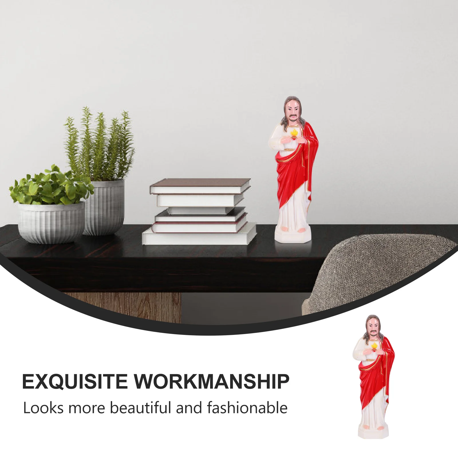 

1Pcs Jesus Statue Catholic Ornament Religious Gift Decor Jesus Statue Religious Gift