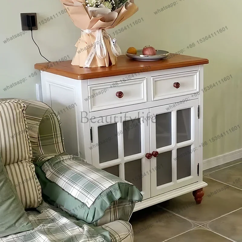 LJY Quality Cream Style Living Room Cabinets Nordic Style Trendy Italian Display Cabinet Space Saving Vintage Szafka Home Furnit