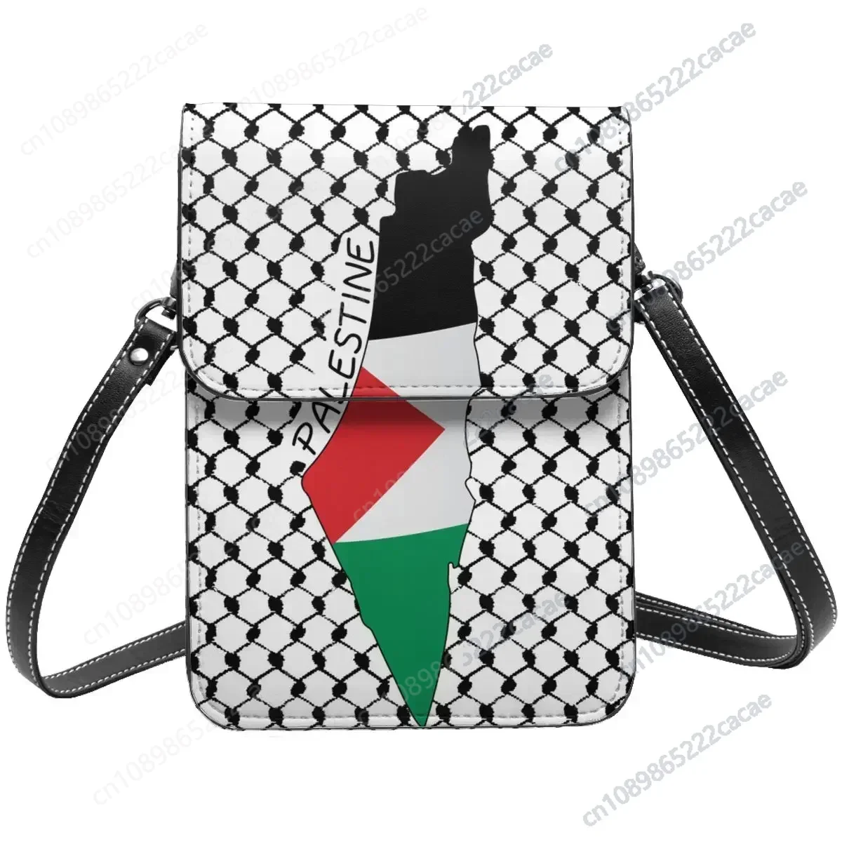 

Palestine Flag Map Shoulder Bag Kufiya Hatta Bulk Vintage Mobile Phone Bag Leather School Female Bags