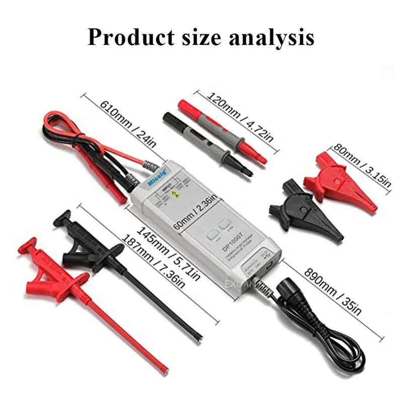 Micsig Oscilloscope DP10007 High Voltage Differential Probe  Probes 100mhz