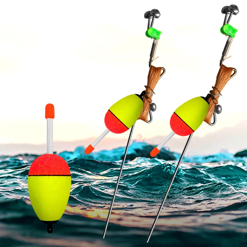 

EVA Luminous Fishing Floats Big Belly Bubble Foam Bobber Floater Bait Night Light Sea Fishing Offshore Buoy Angling Fish Gears