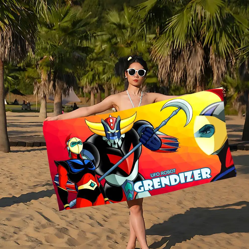 UFO ROBO GRENDIZER GOLDORAK Anime Anime Beach Swimming Towel Soft Absorbent Washcloth Children's Gifts for Kids Travel Camping