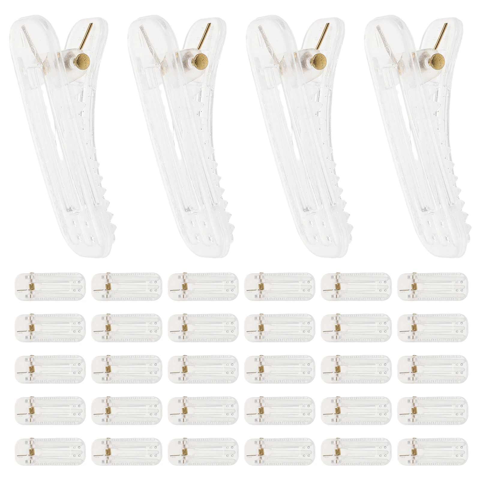 

50Pcs Clear Plastic Hair Clip Base for Bows Transparent Single Prong Hairpin Blanks DIY Hair Accessories Craft Supplies for