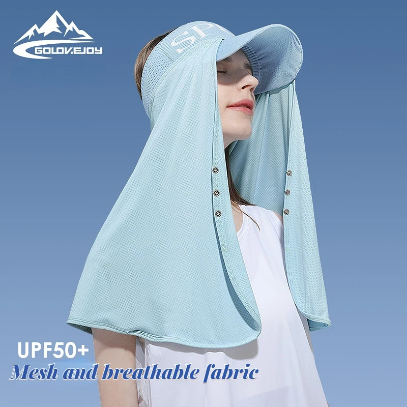 

New Shawl Sunscreen Women Big Brim No Roof Sun Hat UPF 1000+ with Neck Cover Full Neck Protection UV Protection Beach Bucket Hat