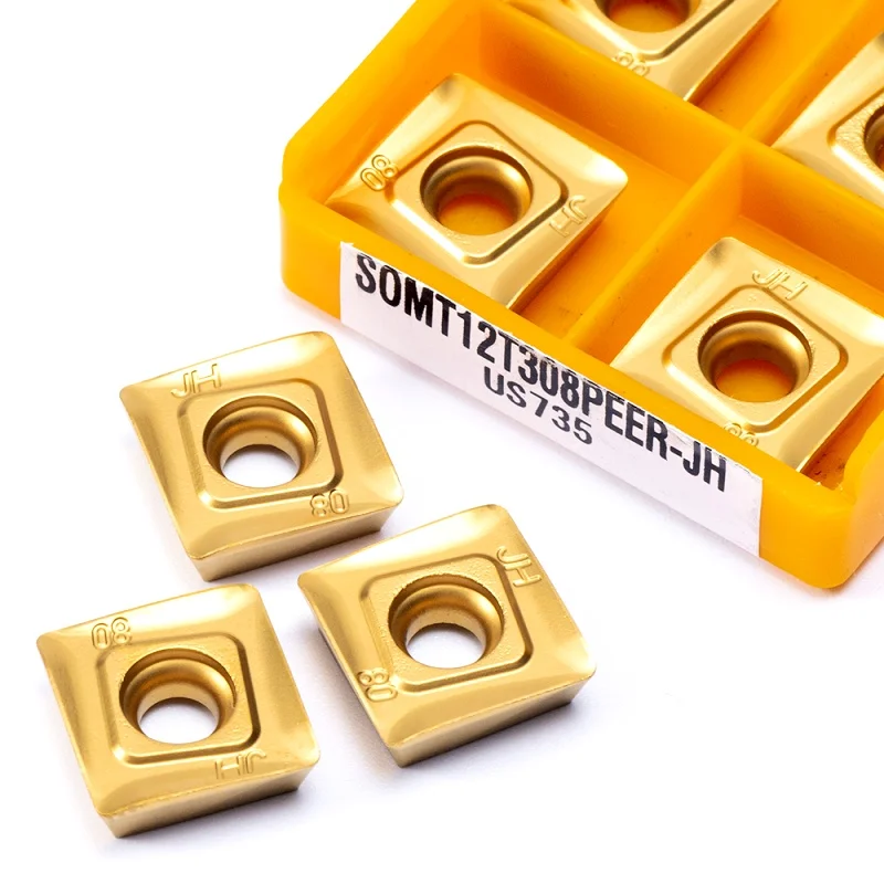 

10Pcs SOMT12T308 PEER-JH VP15TF US735 UE6020 Tungsten Carbide Alloy Insert Outer Diameter Cutting Tool CNC Lathe Internal Tools
