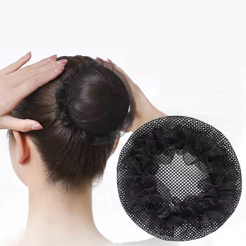 2 Pieces Elastic Hairnet women fashion headgear ballet disco hair Snood wig net invisible sports dance hair net hair accessories