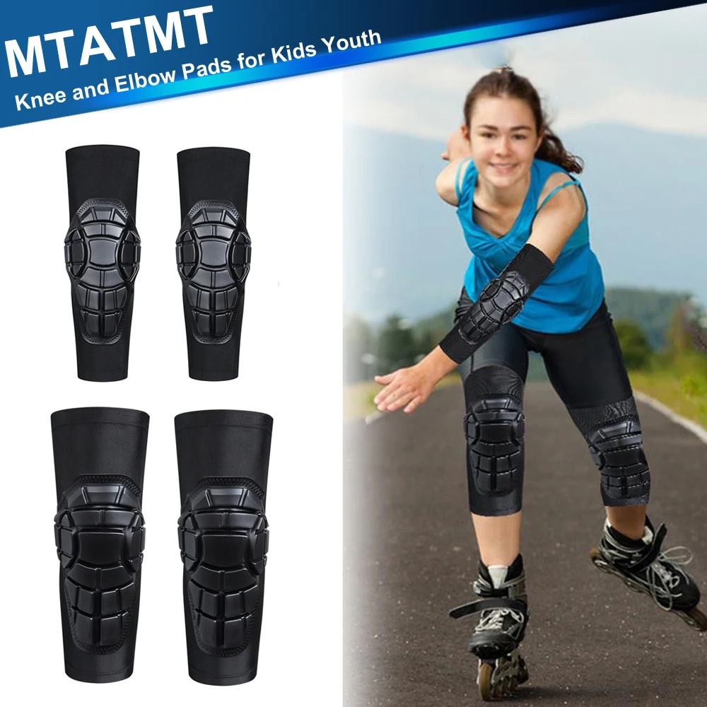 Youth Children Basketball Knee Sleeves, Elbow Pads,Anti-Collision Knee Pads,Volleyball Football Protective Gear,Joint Protection