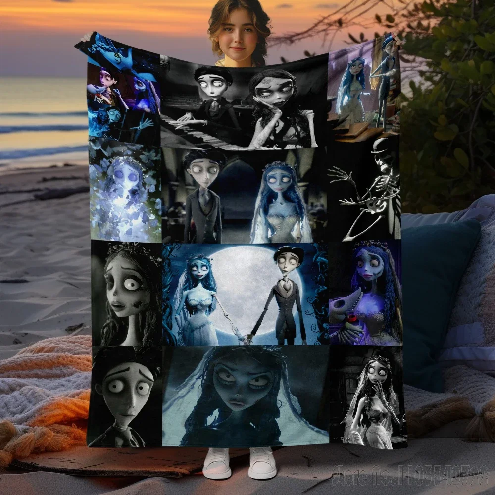 Film Tim Burton's Corpse Bride 3D Printed Kids Blanket Throw for Bed Sofa Decor Fleece Nap Blankets Boys Girls Children Gift image 5