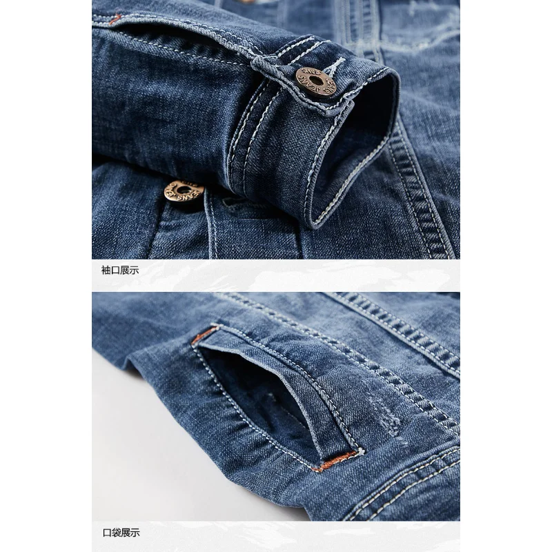 2023 Spring Denim Jacket Men\'s New Suit Jacket Jacket Pants Two Men\'s Spring and Autumn Jeans Men Clothing Pantalones Suit