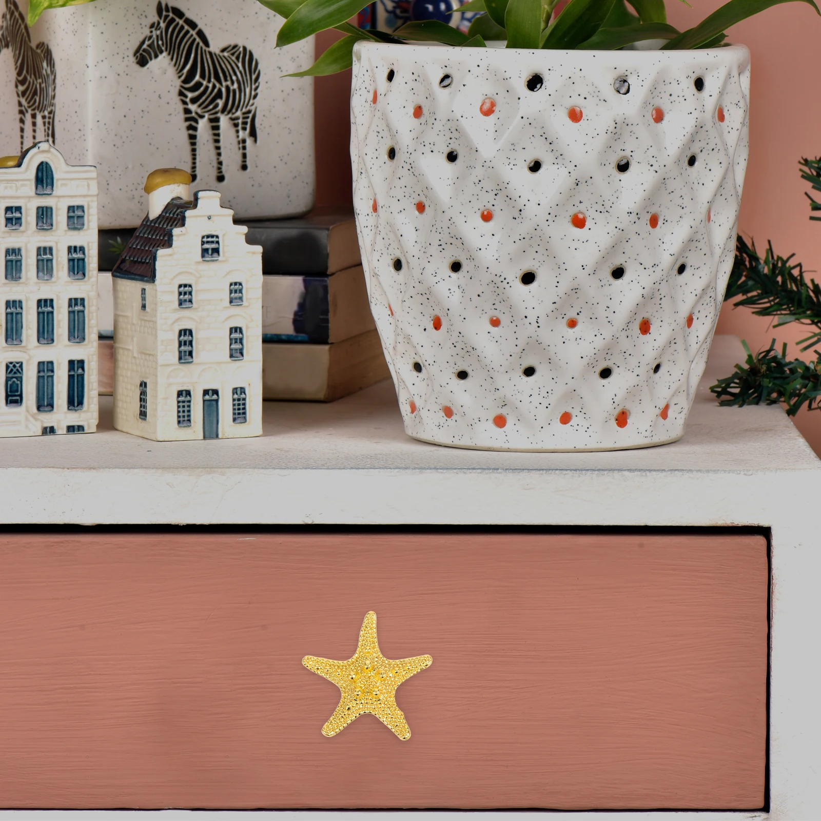 

4Pcs Star Drawer Knobs Zinc Alloy Modern Pulls for Cabinets Dressers Furniture Single Hole Mount Stylish Upgrade