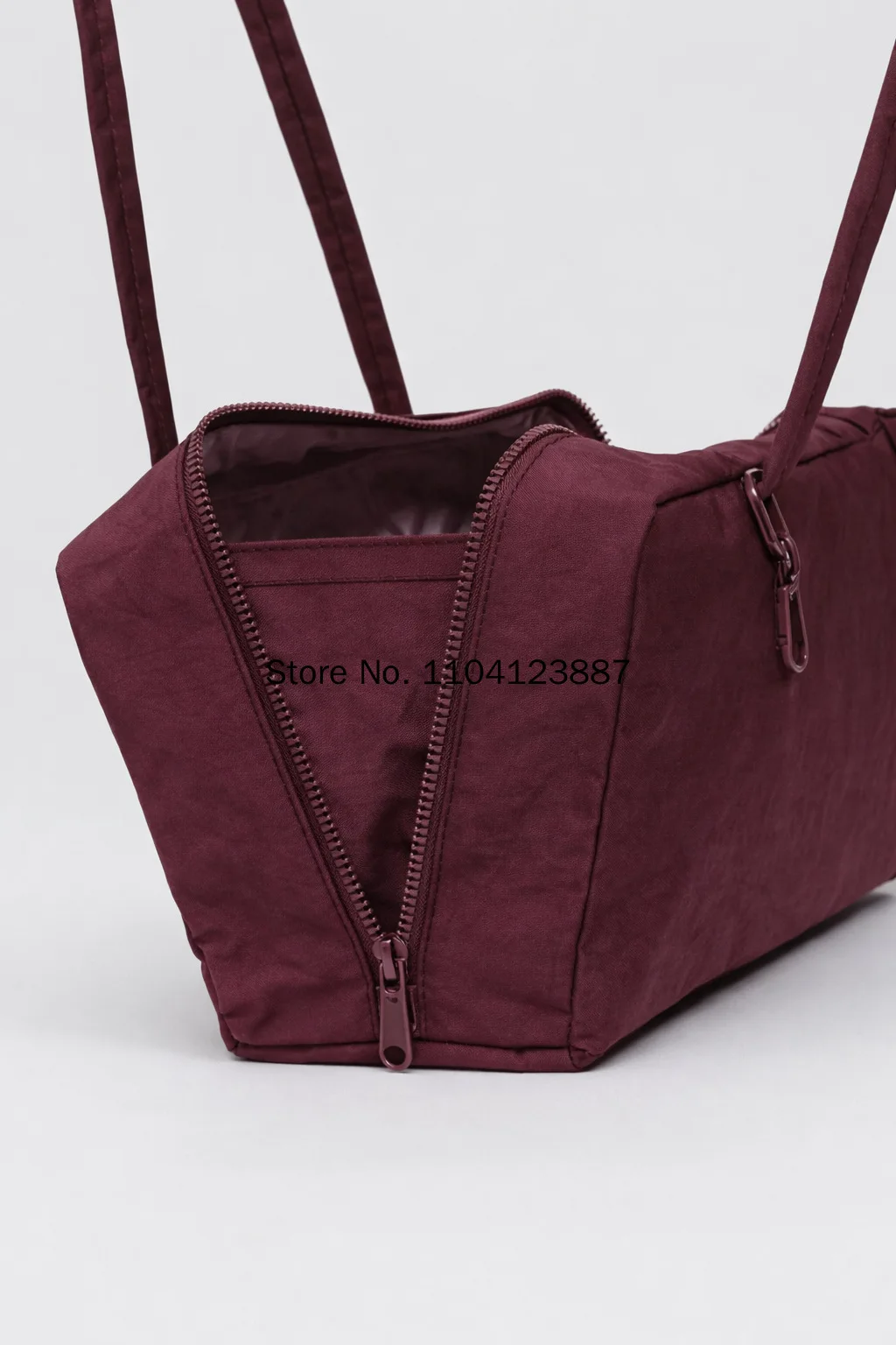 Nylon Quadratische Schultertasche Große Kapazität Canvas-Handtasche Leichte Reißverschluss-Tragetasche Tägliche Pendler-Reisetasche Aufbewahrungstasche Fitness-Geschenk – Detail 9