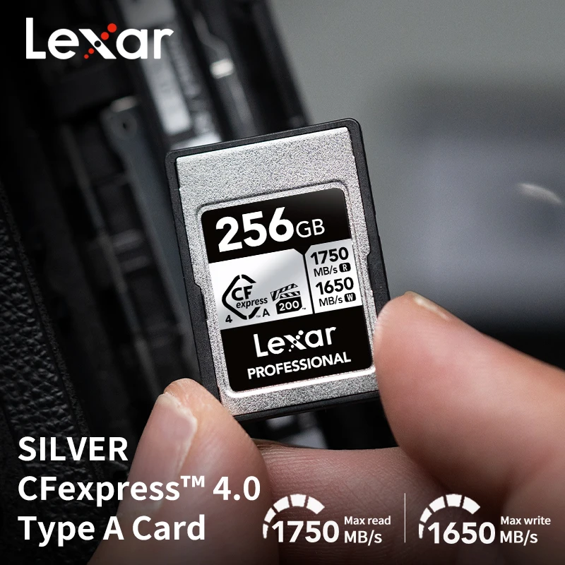 بطاقة ذاكرة Lexar Professional CFexpress من النوع A VPG 200 CFE مع قارئ 160 جيجابايت 320 جيجابايت بحد أقصى 1750 ميجابايت/ثانية CF A لكاميرا الأغنية