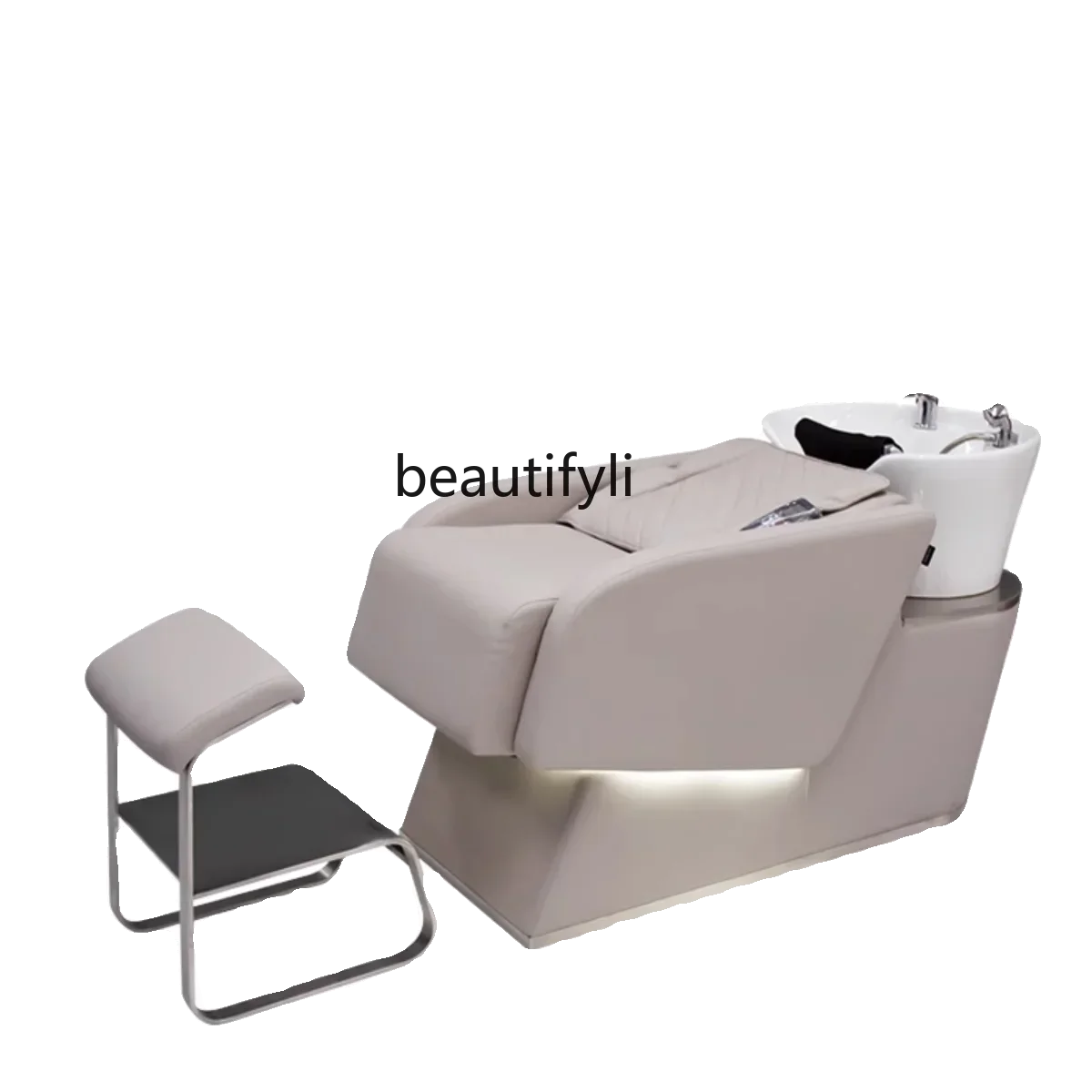 

A17 Barber Shop Automatic Massage Shampoo Bed Lying Half Ceramic Basin Flushing Bed