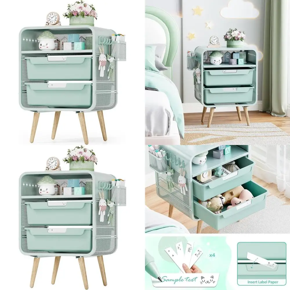 

Очаровательный приставной столик для хранения вещей в детской или комнате для девочек