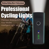 12 LED Bicycle Front Light Rechargeable Bike Light with Horn MTB Bicycle Head Lights Cycling Bike Safety Lamp for Night Riding