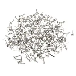200 Pieces Metal Pins Brads Silver Brads Paper Fasteners for Sliver