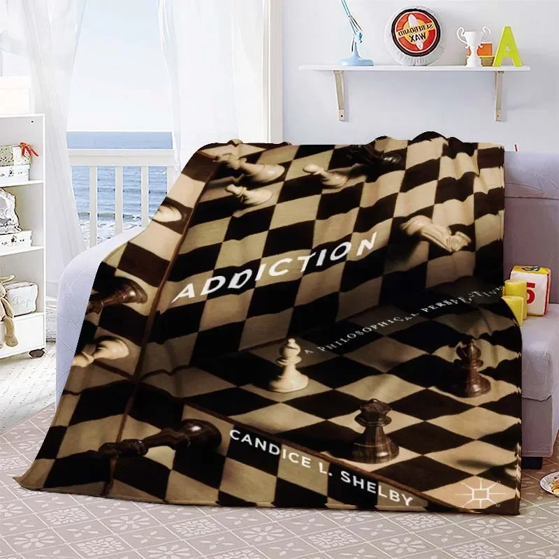 

Мягкая фланелевая чехол с шахматным принтом для пешего туризма, пикника, дивана, модное покрывало, подарки