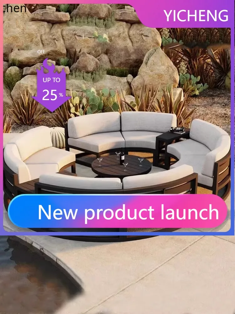 

A3-3 Outdoor Sofa Patio Terrace Aluminum Alloy Sofa Waterproof Sunscreen Garden Leisure Combination