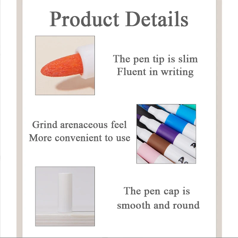 Acrylic Brush Markers Set with Portable Case, Liquid Ink Art Acrylic Paint Markers Set for Art and DIY Craft image 5