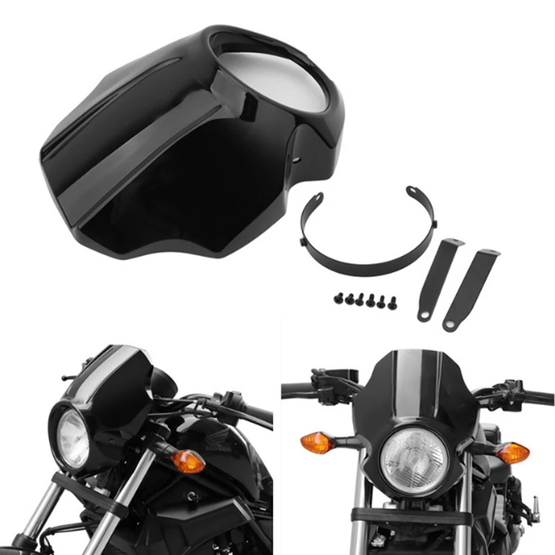 Motorcycle Headlight Fairing Cowl Windshield Visor Wind Deflector For Honda CMX 300 CMX 500 2017-2022