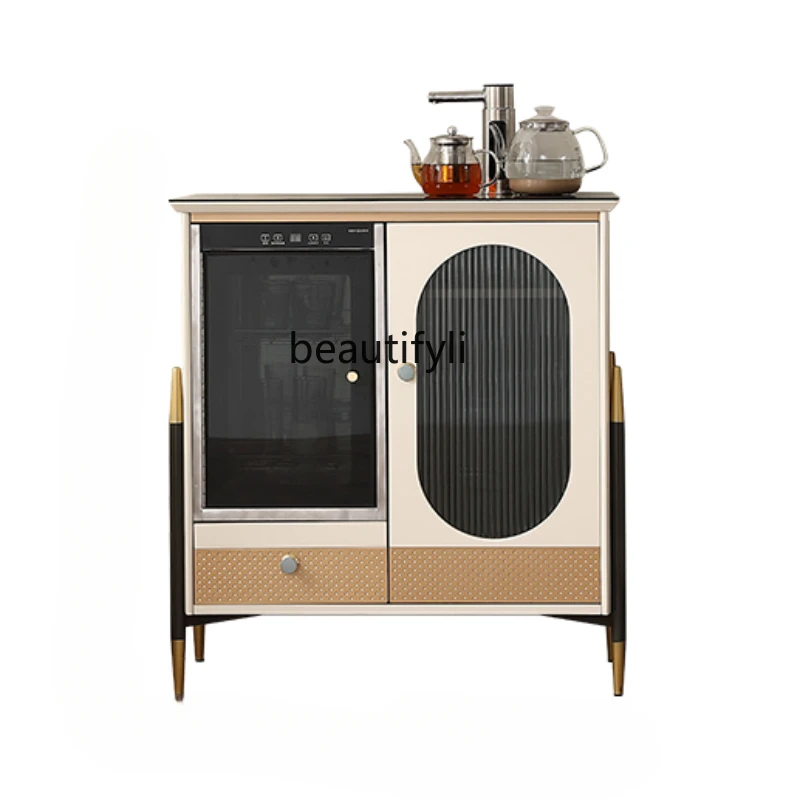 Tea Machine Solid Wood Light Luxury Household Automatic Intelligent Drinking Water with Disinfection All-in-One Cabinet