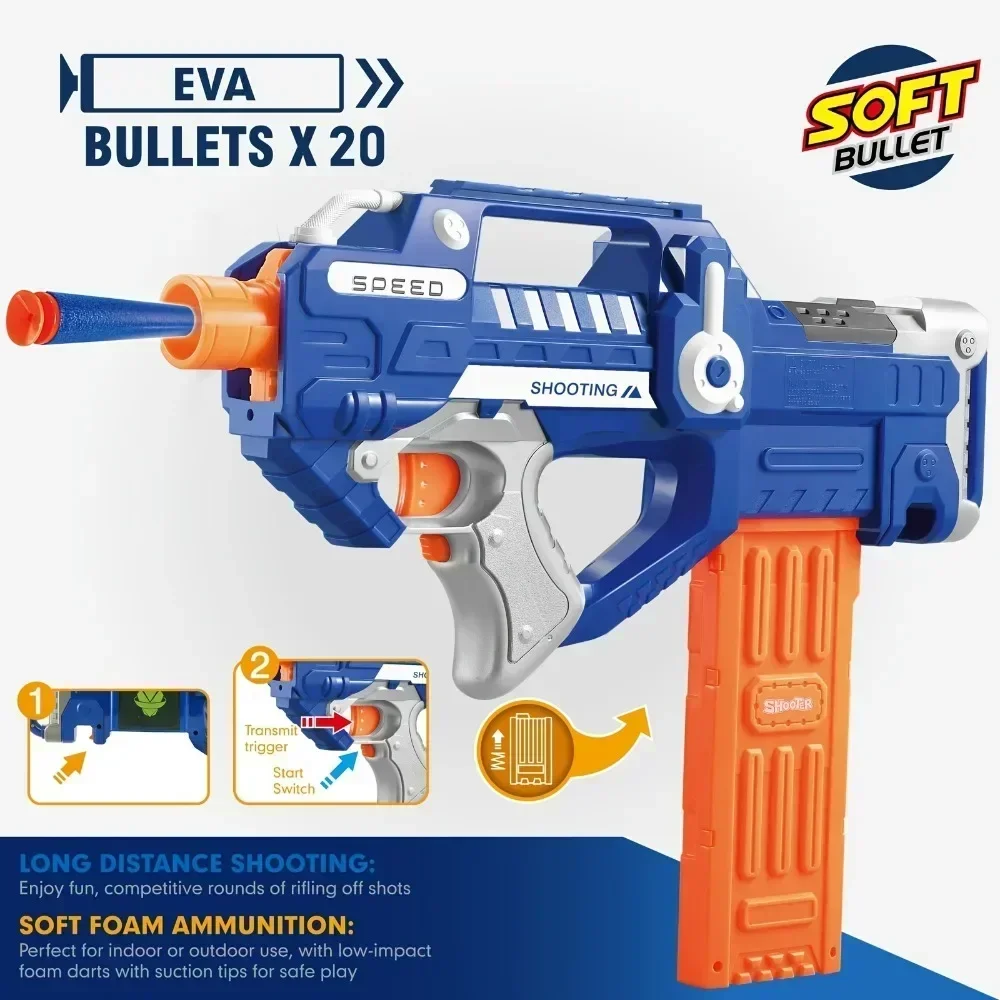 Nowy elektryczny pistolet snajperski do pocisków Nerf Pistolet zabawkowy EVA Dart Blaster Zabawka Karabin Pistolet Dzieci Prezent Airsoft Bullets