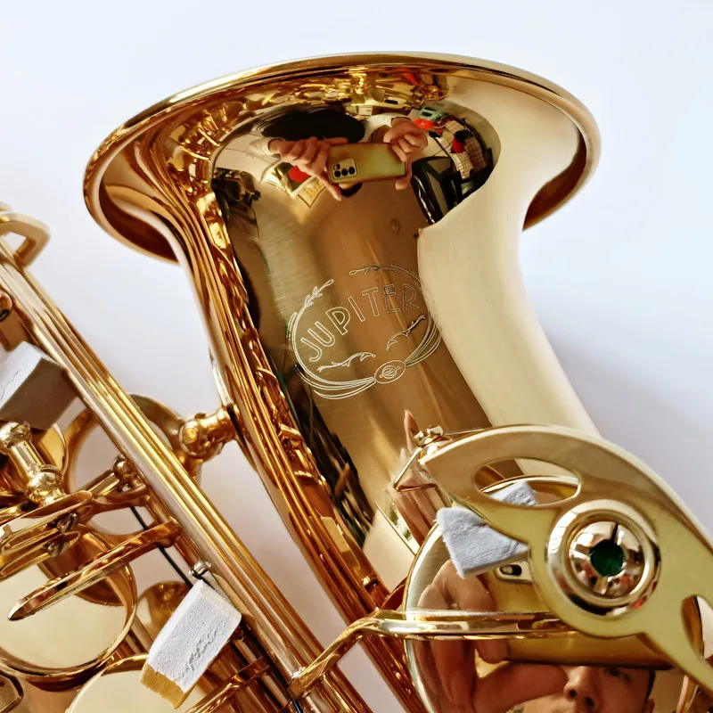 JUPITER JAS-669 Eb Alto Saxophone New Arrival Brass Gold Lacquer Music Instrument E-flat Sax with Case Accessories