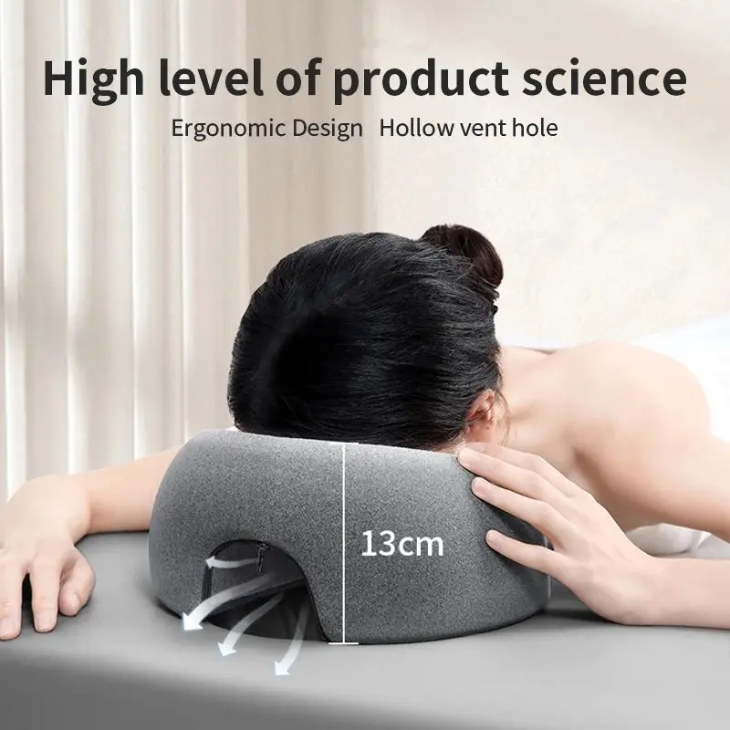 Face Down Pillow Desk Nap Pillow Prone Resting Comfort Memory Foam Ergonomics Home Massage Headrest for Beauty Salon