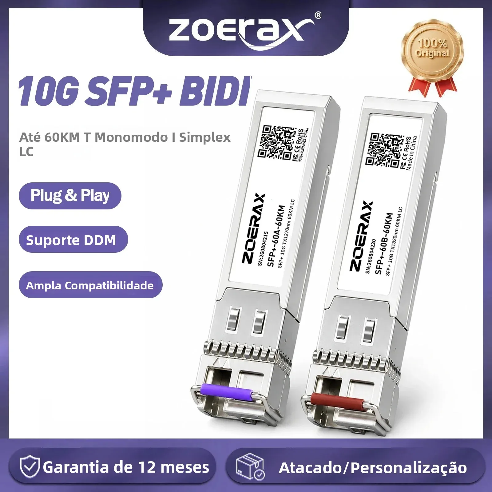 modulo-sfp-zoerax-10g-bidi-simplex-lc-1270-1330nm-plug-play-compatible-con-ddm-amplia-compatibilidad-para-cisco-mikrotik