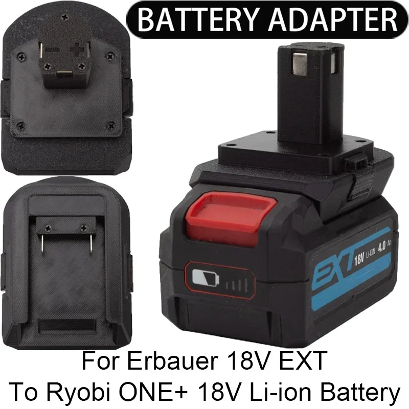 

Battery Adapter/Converter for Ryobi 18V ONE+ Li-ion tools to Erbauer 18V EXT Li-ion Battery Adapter Power Tool Accessories