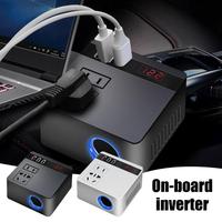 Car Inverter 150W 12V/24V Converter With 2 USB Port Cigarette Lighter Power Supply Inverter Adapter For Air Compressor Auto Car