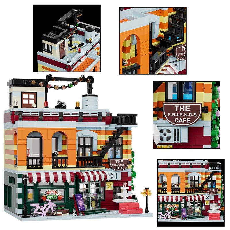 Central Perk Cafe House Modular Buidling Block MOC Friendship Home Gathering Assembly Architecture Sets For Adults Holiday Gifts