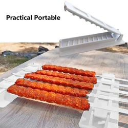 Portable Outdoor Press Barbecue Meat Device Tools Wear Quick Easy Multifunction Maker Skewer Manual Mould Kebab