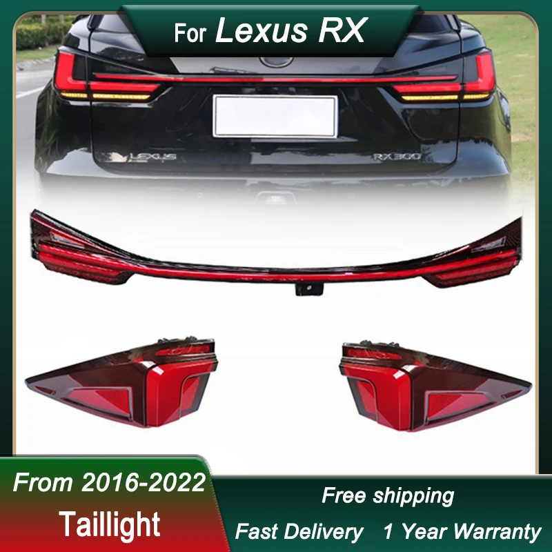 Hot Car Through Tail Lights For Lexus RX RX300H RX450 16-22 LED Tail lamp Rear Brake Lights Starlink Cross Taillight Accembly