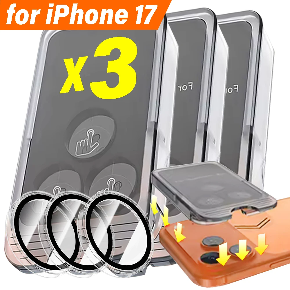 

For IPhone 17 Pro Max 17Air Removable Easy Installation Clear AR Tempered Glass Lens Cap Dust Free Camera Protector for 17ProMax