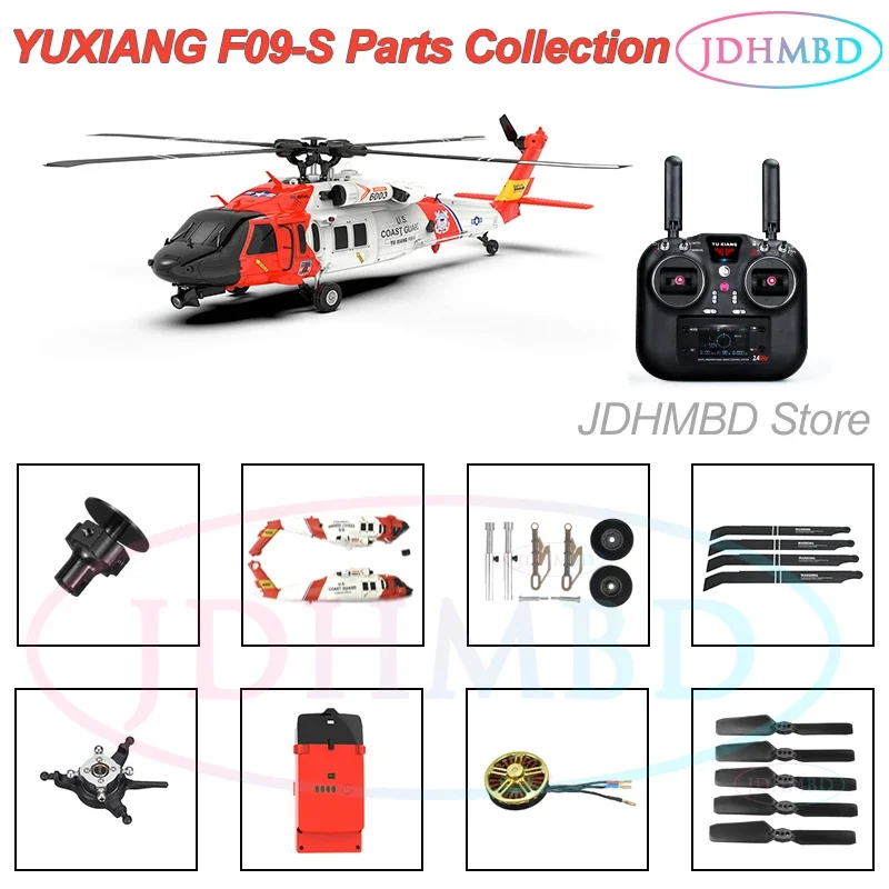 Yuxiang F09-S 6ch rc helicóptero gps todas as peças de reposição controle remoto lâmina pá eixo principal lâmpada escudo