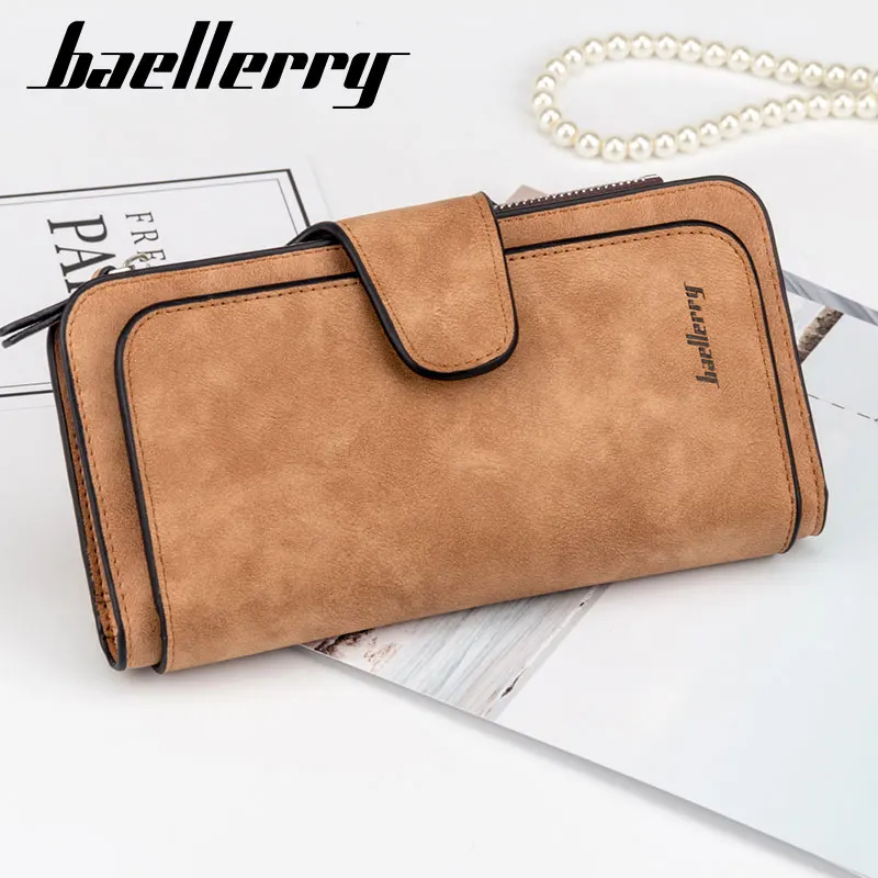 

Baellerry New Long Women Wallets High Quality PU Leather Credit Card Holder Zipper Female Wallet Brand Coin Pocket Womens Purse