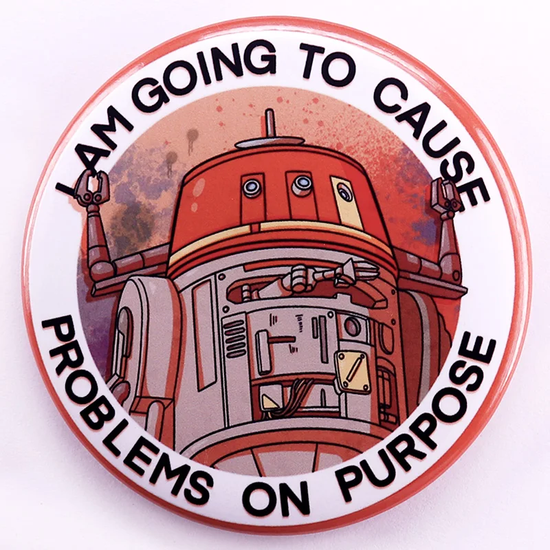 Chopper C1 X 10P Badge Pinback Robot Buttons Sci-fi Movies Tinplate Backpack Decoration