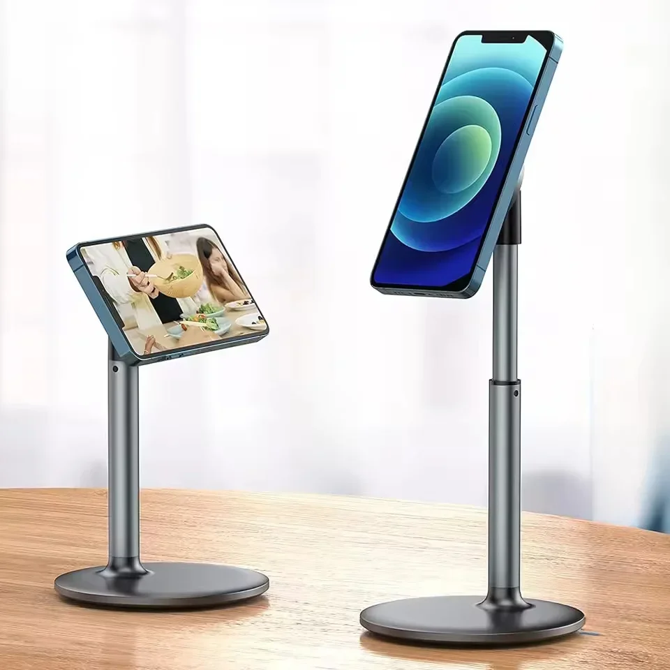 

Magnetic Phone Stand Holder Height Adjustable Portable 360 Rotating for Magsafe Iphone 16 Pro Max Plus Live Desktop Lazy Bracket