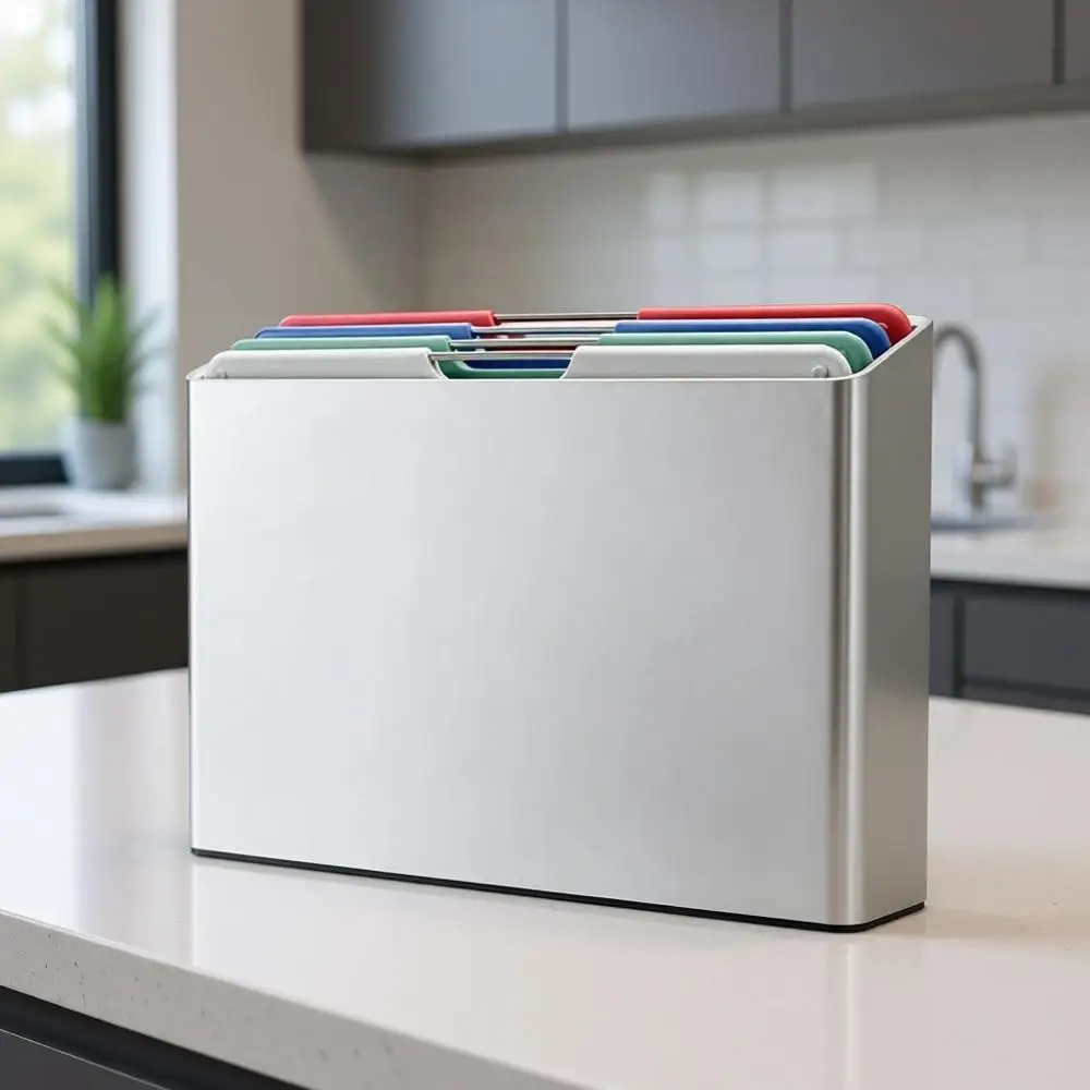 

Набор из 4 больших серебряных разделочных досок