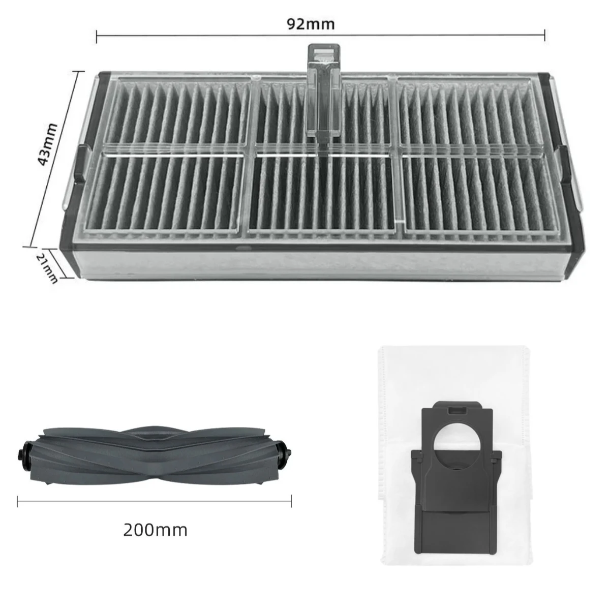 

Replacement for Dreame S30/S30 Pro Ultra Robot Vacuum Cleaner, Includes Main Roller Brush, HEPA Filter & Dust Collection Bag