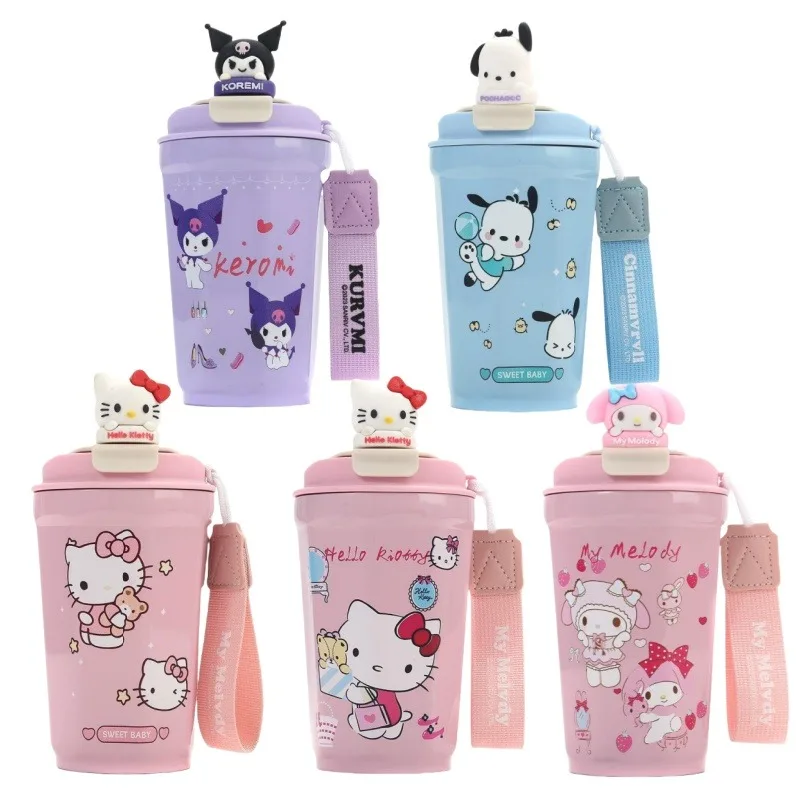 

Sanrio Kuromi Vacuum Cup Athletic Student Kettle Travel Mountaineering Cup Insulated Cold Coffee Cups Holiday Gift Perimeter