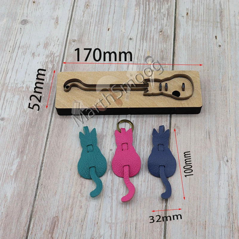 New Japan Steel Blade Wooden Die Kitten key chain pendant Wallet Leather Craft Punch Hand Tool Cut Knife Mould leather tools