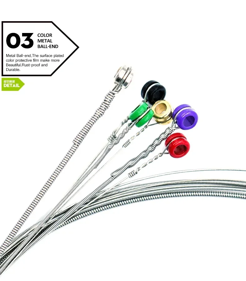 10er-Set Orphee E-Gitarren-Saiten-Set RX-Serie Sechseckiger Kohlenstoffstahl Professionelle Anfangspraxis E-Gitarrenteile – Detail 8