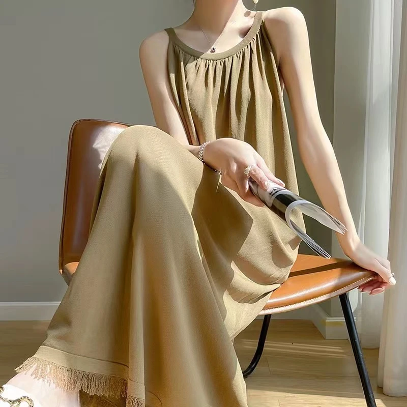 vestido-de-punto-largo-y-holgado-para-mujer-con-tirantes-para-embarazo-sin-mangas-con-borlas-en-el-bajo-color-liso-para-verano-2026