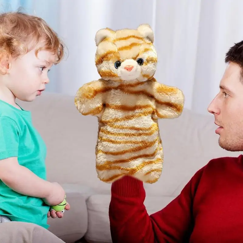 Kat Handpop Storytelling Zachte Handpop Kat Dierenpoppen Dieren Knuffel Fantasierijk Pretend Educatief Speelgoed Voor Kinderen