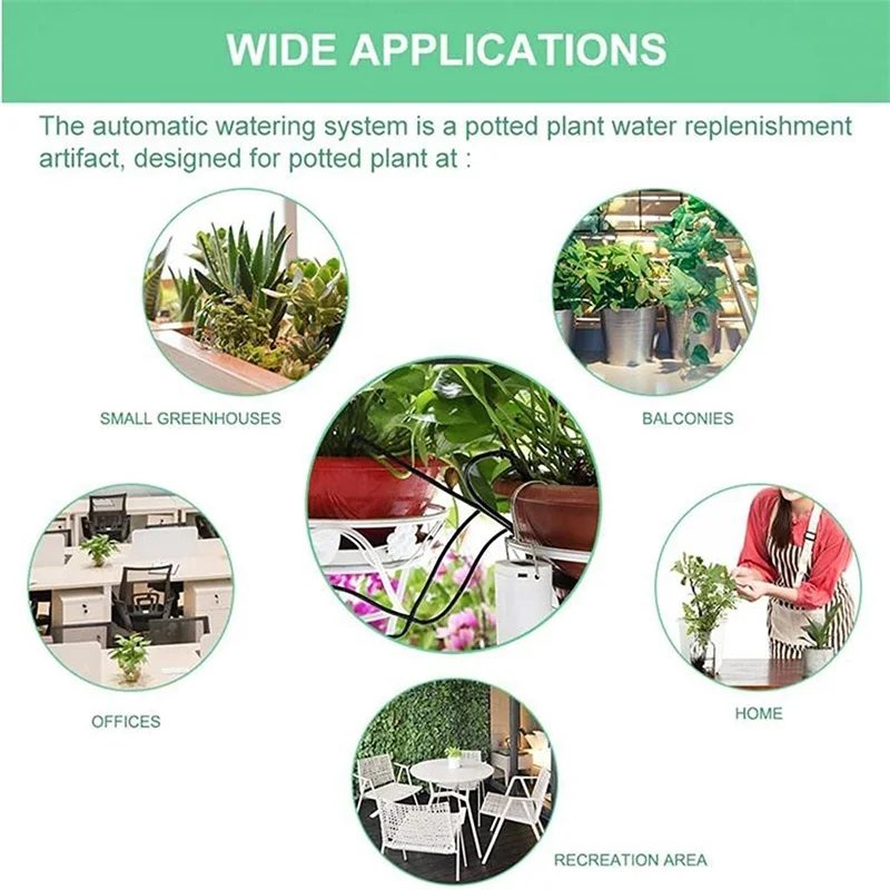 Smart Garden Watering Pump Controller, Self-Watering Irrigation Device Auto Watering System Flower Plant Home Sprinkler 2-16Head