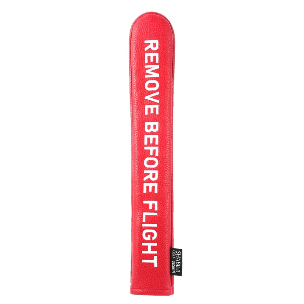 

Red Remove Before Flight Golf Headcover Golf 460CC Driver Cover Blade Mallet Putter Alignment Stick Covers