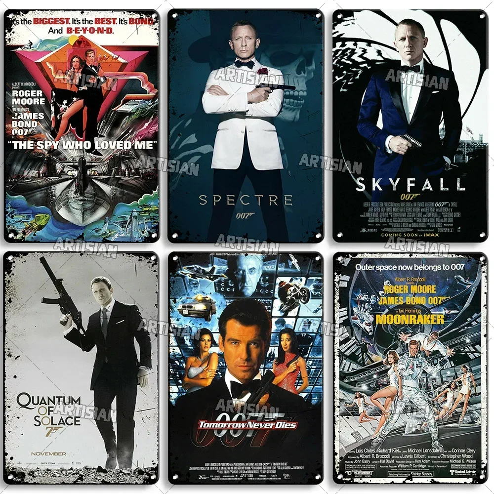 لوحة ديكور الفيلم معدن صدئ القصدير تسجيل بار نادي المنزل ديكور صناعي خمر لوحة معدنية فيلم ملصق مجلس علامات الحائط #1