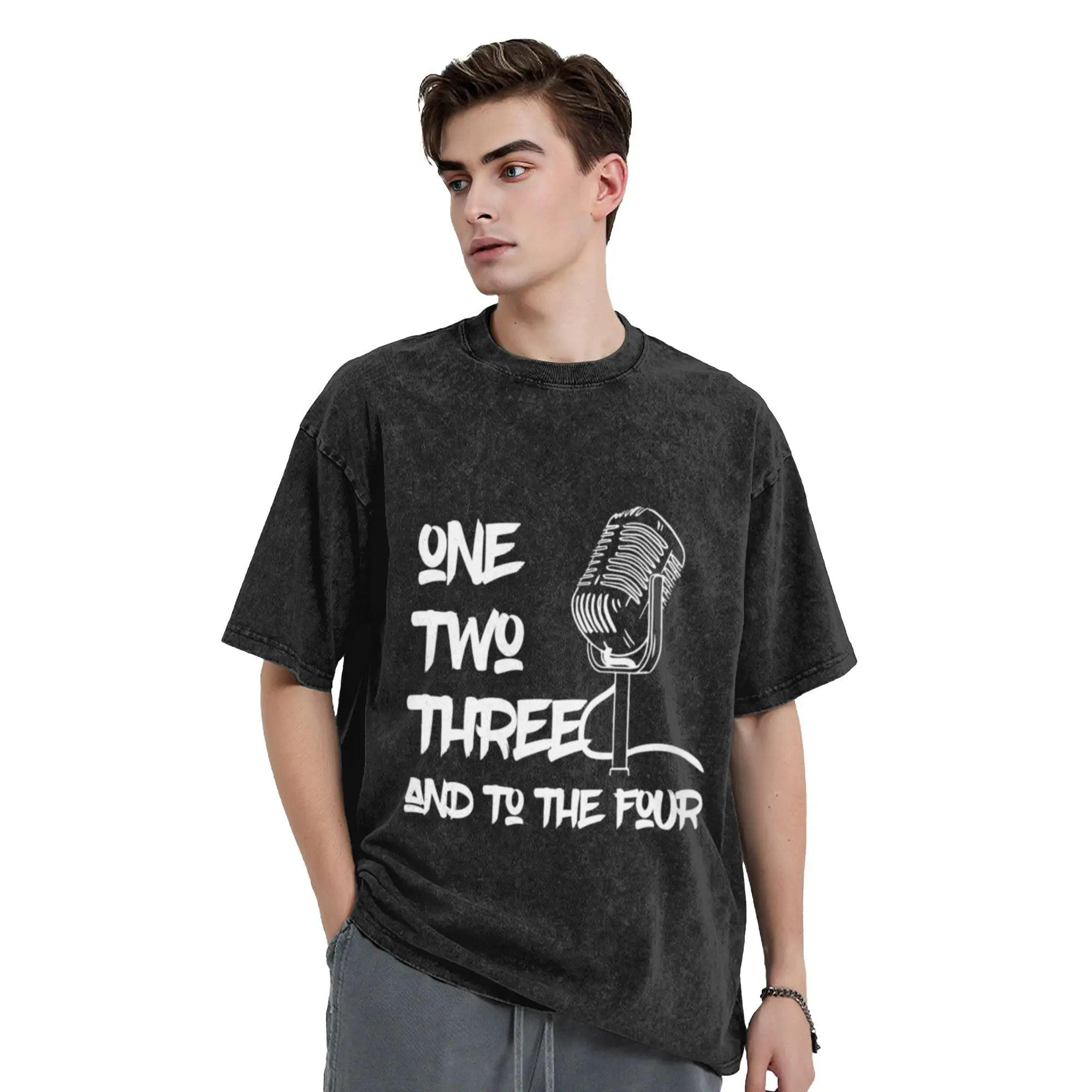 One  Two  Three  And To The Four Classic Chic A Vintage Oversized Cotton Unisex T-Shirts